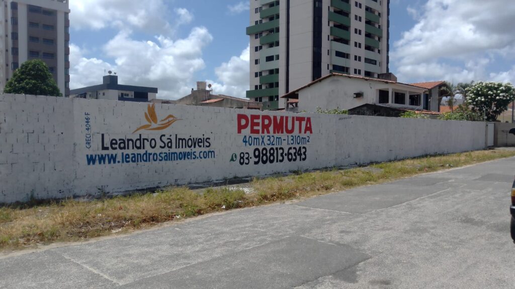 Terreno Para Permuta – Área para Permuta, João Pessoa, Bairro dos Estados, 40mx32m